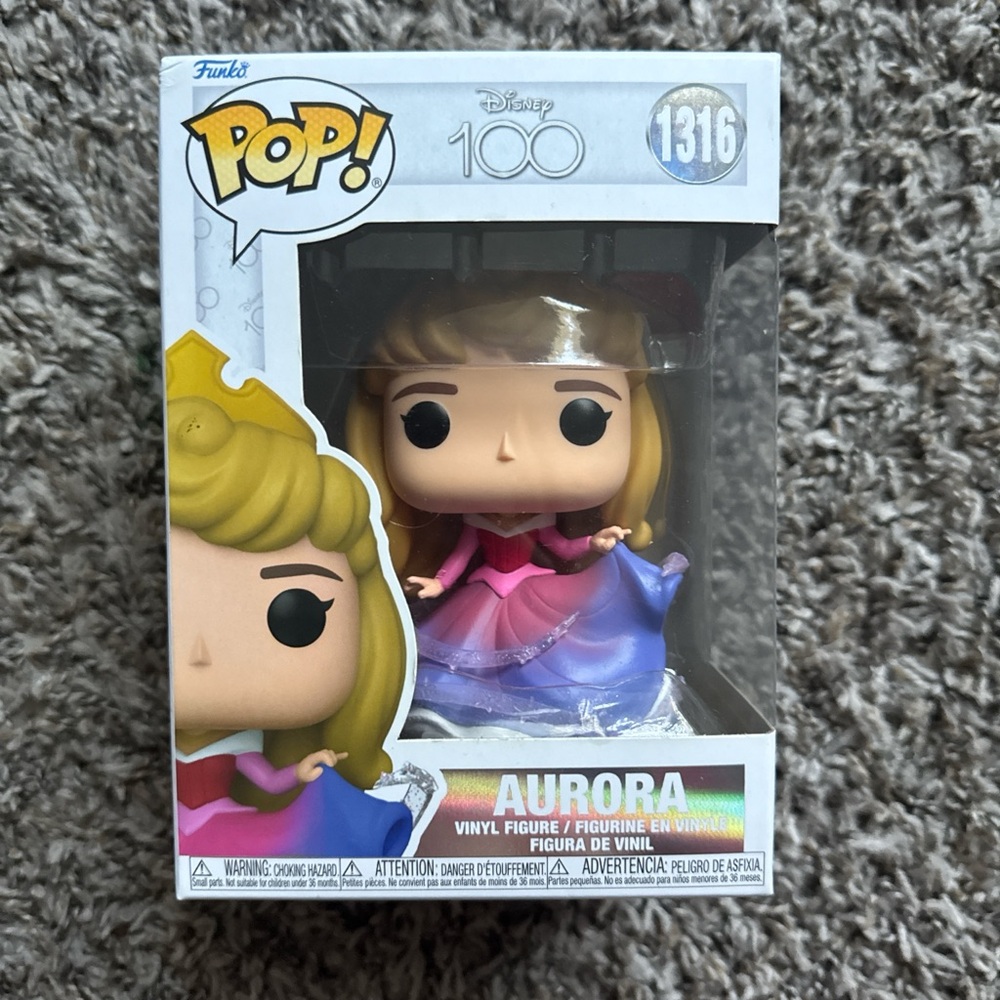 Funko Disney 100 Aurora Pop Figure with Pink and Blue